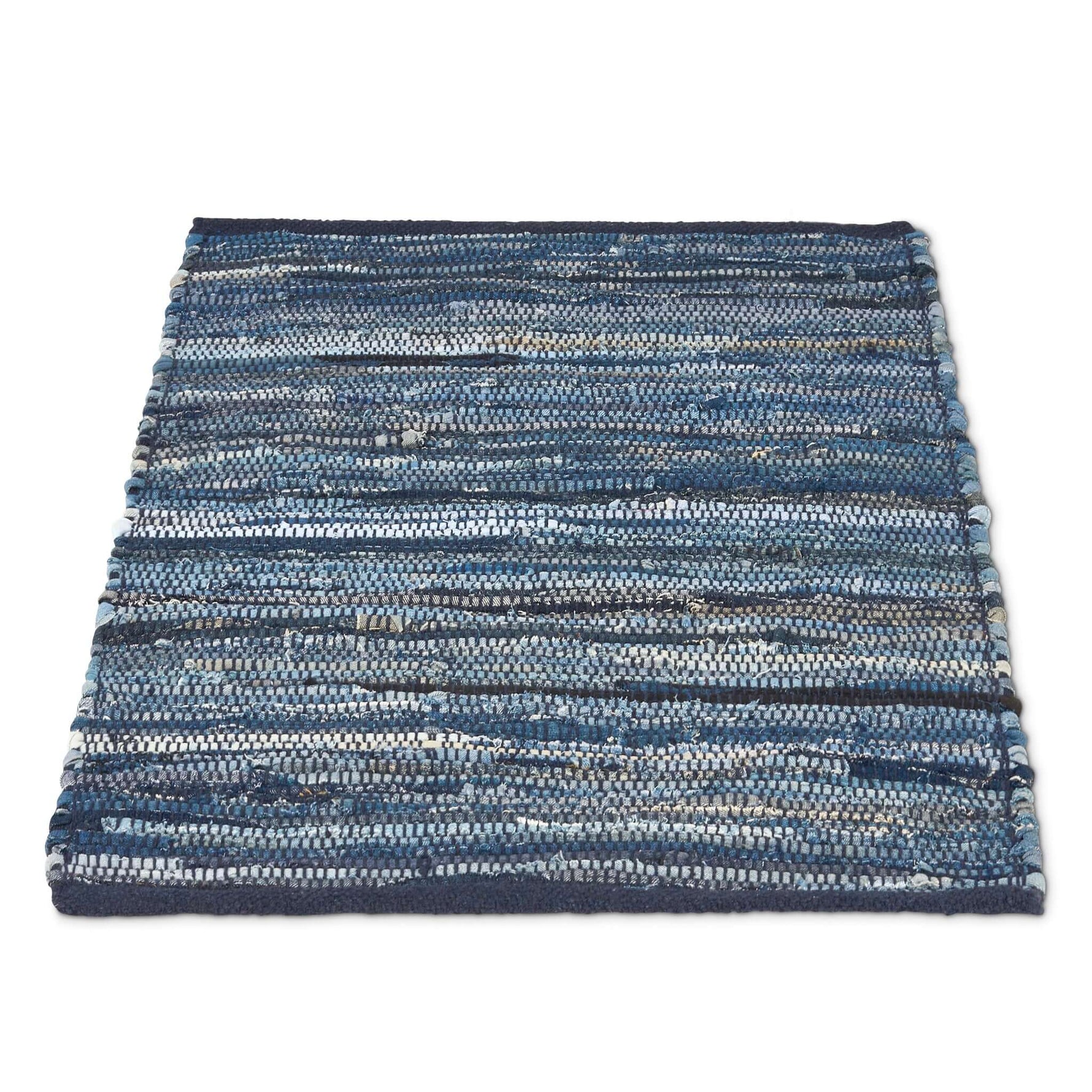 Chindi Handwoven Denim Recycled Rag Rug - Bargainia.com - 