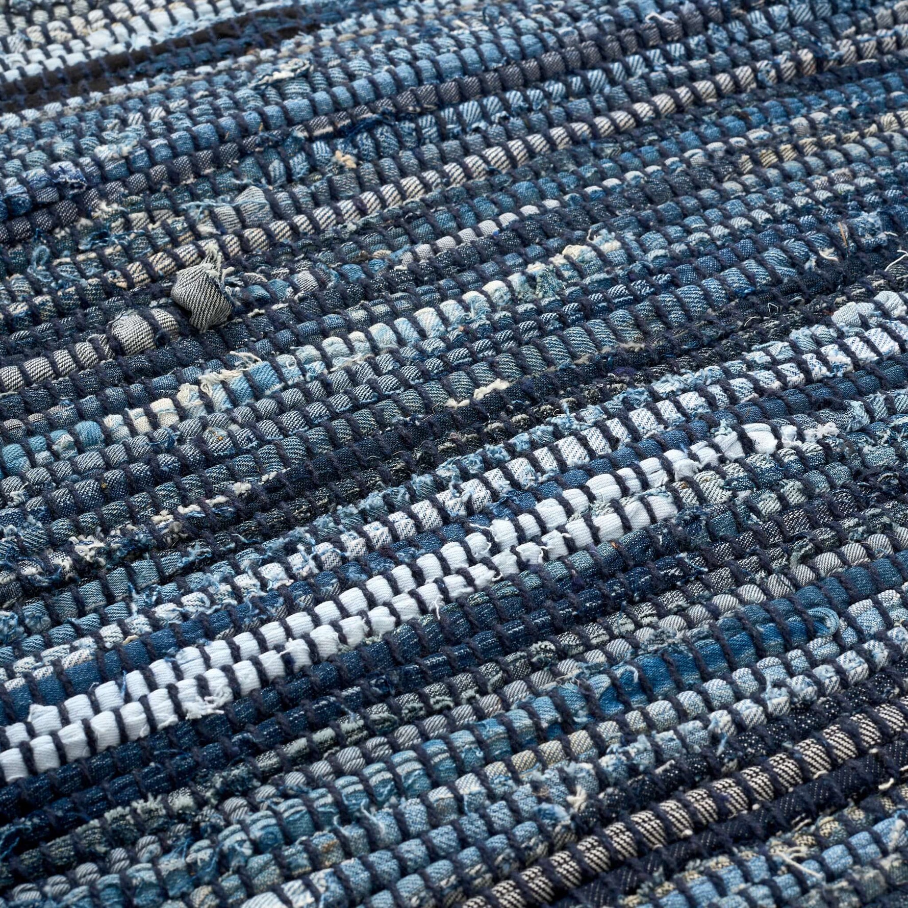 Chindi Handwoven Denim Recycled Rag Rug - Bargainia.com - 
