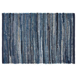 Chindi Handwoven Denim Recycled Rag Rug - Bargainia.com - 