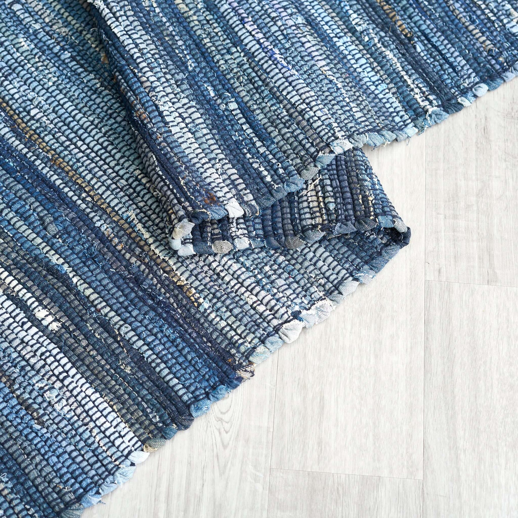 Chindi Handwoven Denim Recycled Rag Rug - Bargainia.com - 