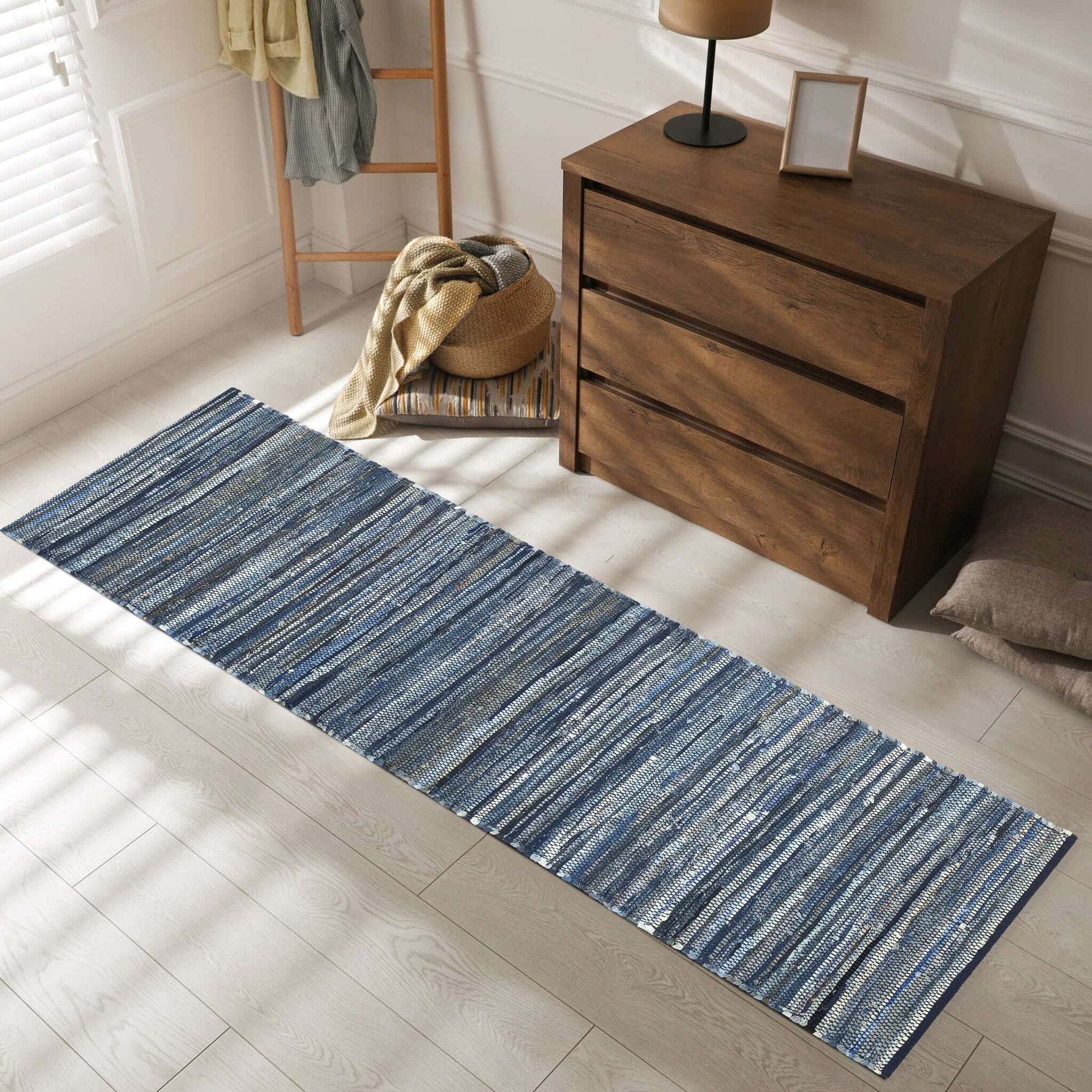 Chindi Handwoven Denim Recycled Rag Rug - Bargainia.com - 