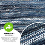 Chindi Handwoven Denim Recycled Rag Rug - Bargainia.com - 