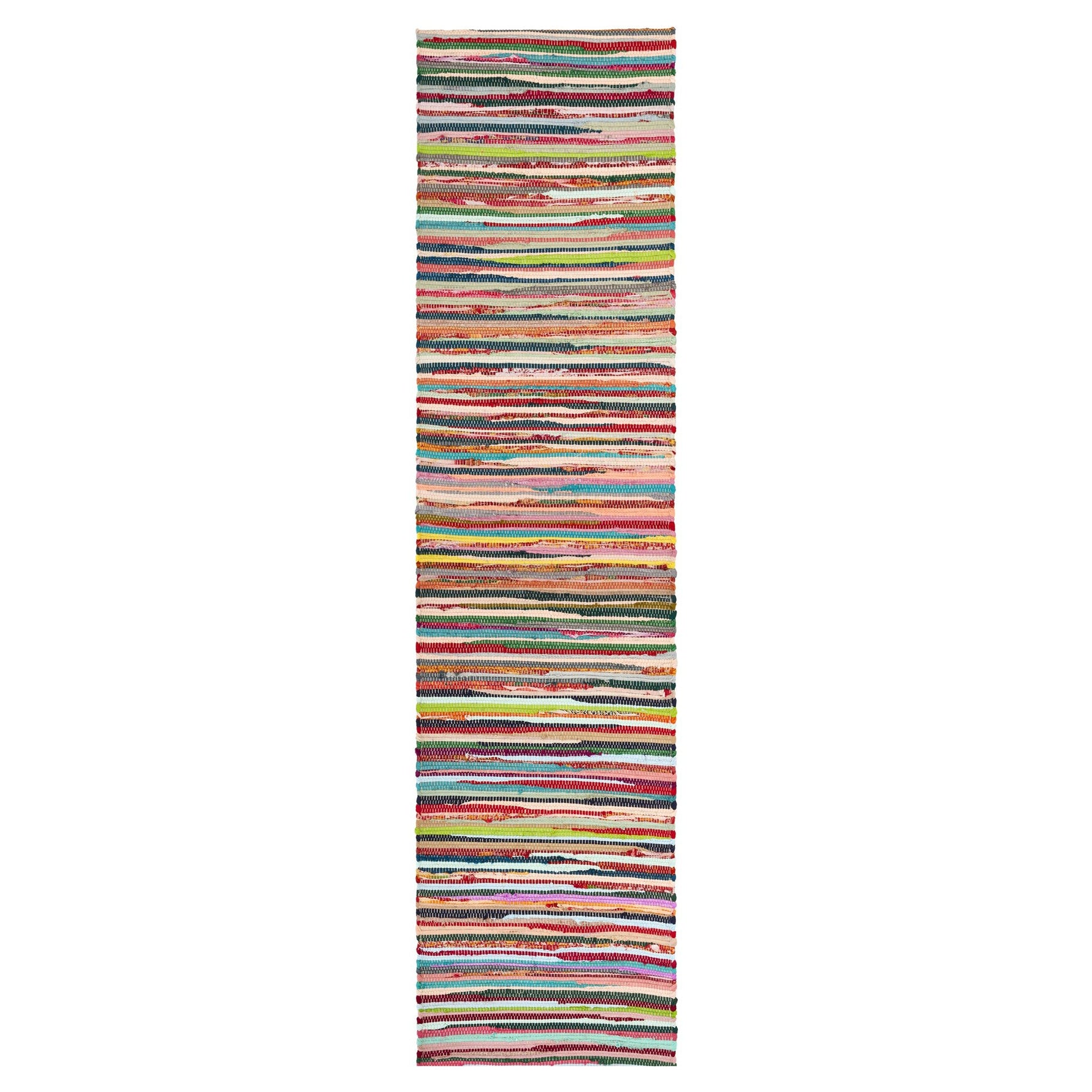 Chindi Handwoven Multi Coloured Recycled Rag Rug - Bargainia.com - 