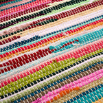 Chindi Handwoven Multi Coloured Recycled Rag Rug - Bargainia.com - 