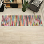 Chindi Handwoven Multi Coloured Recycled Rag Rug - Bargainia.com - 