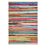 Chindi Handwoven Multi Coloured Recycled Rag Rug - Bargainia.com - 