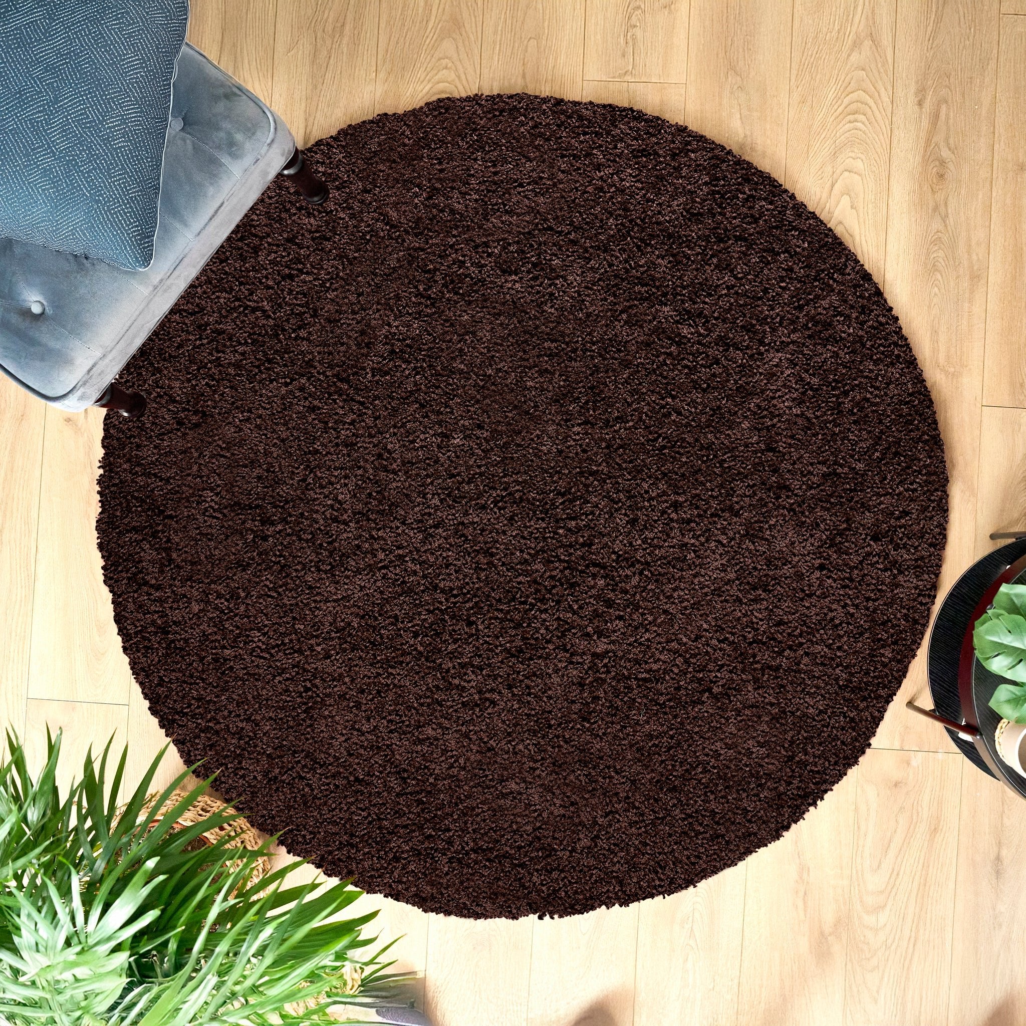 Chocolate Brown Thick Shaggy Rug - California Rugs Rug Masters