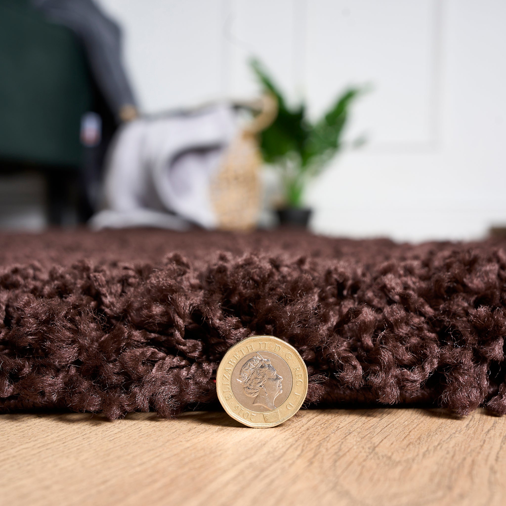 Chocolate Brown Thick Shaggy Rug - California Rugs Rug Masters