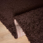 Chocolate Brown Thick Shaggy Rug - California - Bargainia.com - 
