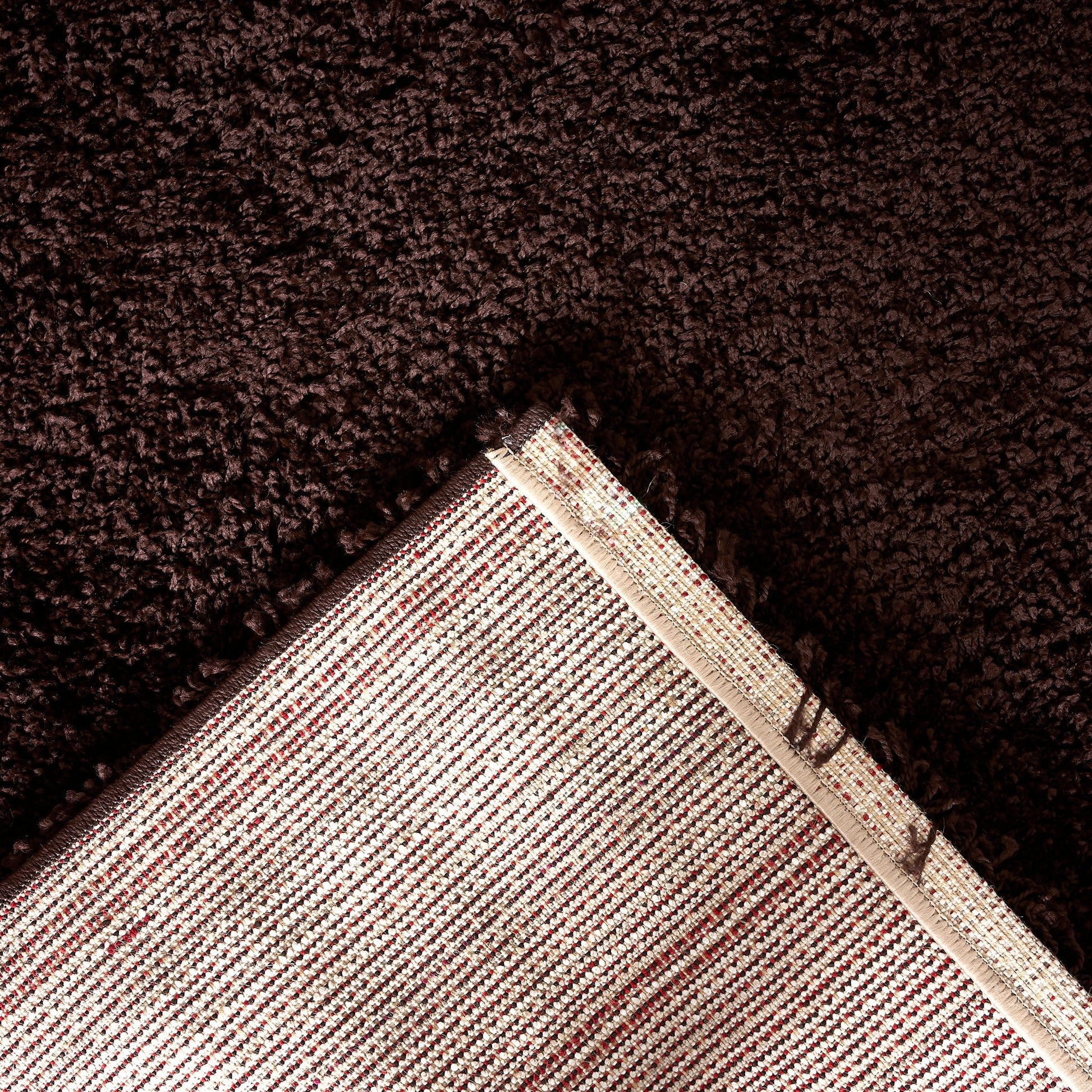 Chocolate Brown Thick Shaggy Rug - California Rugs Rug Masters