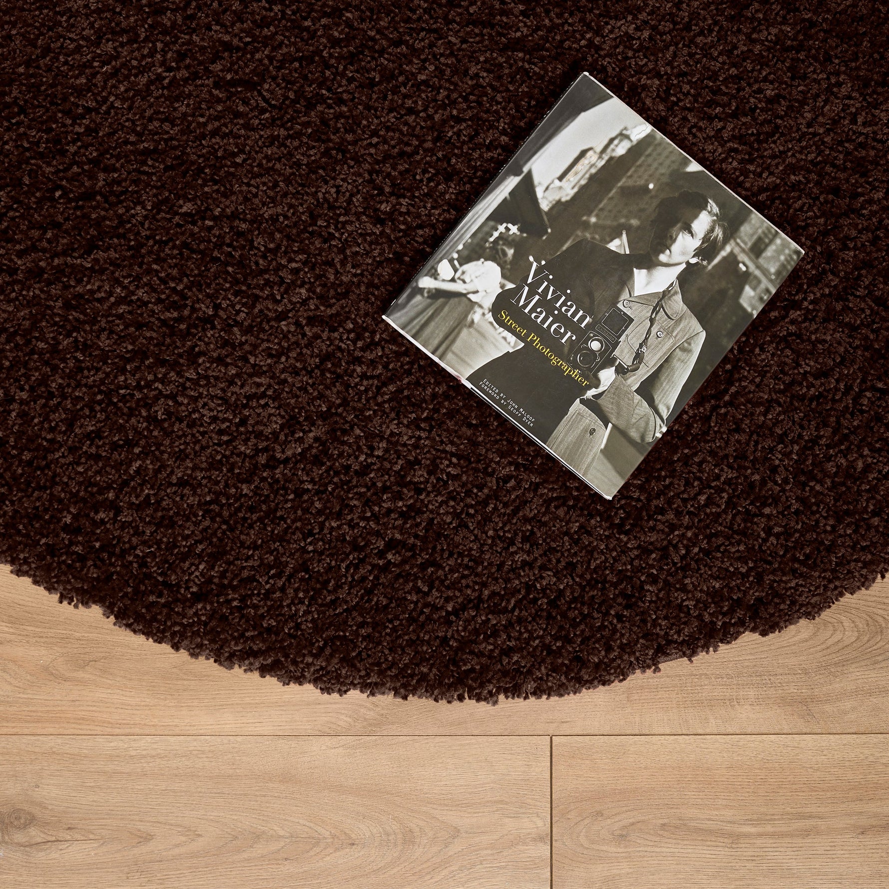 Chocolate Brown Thick Shaggy Rug - California - Bargainia.com - 