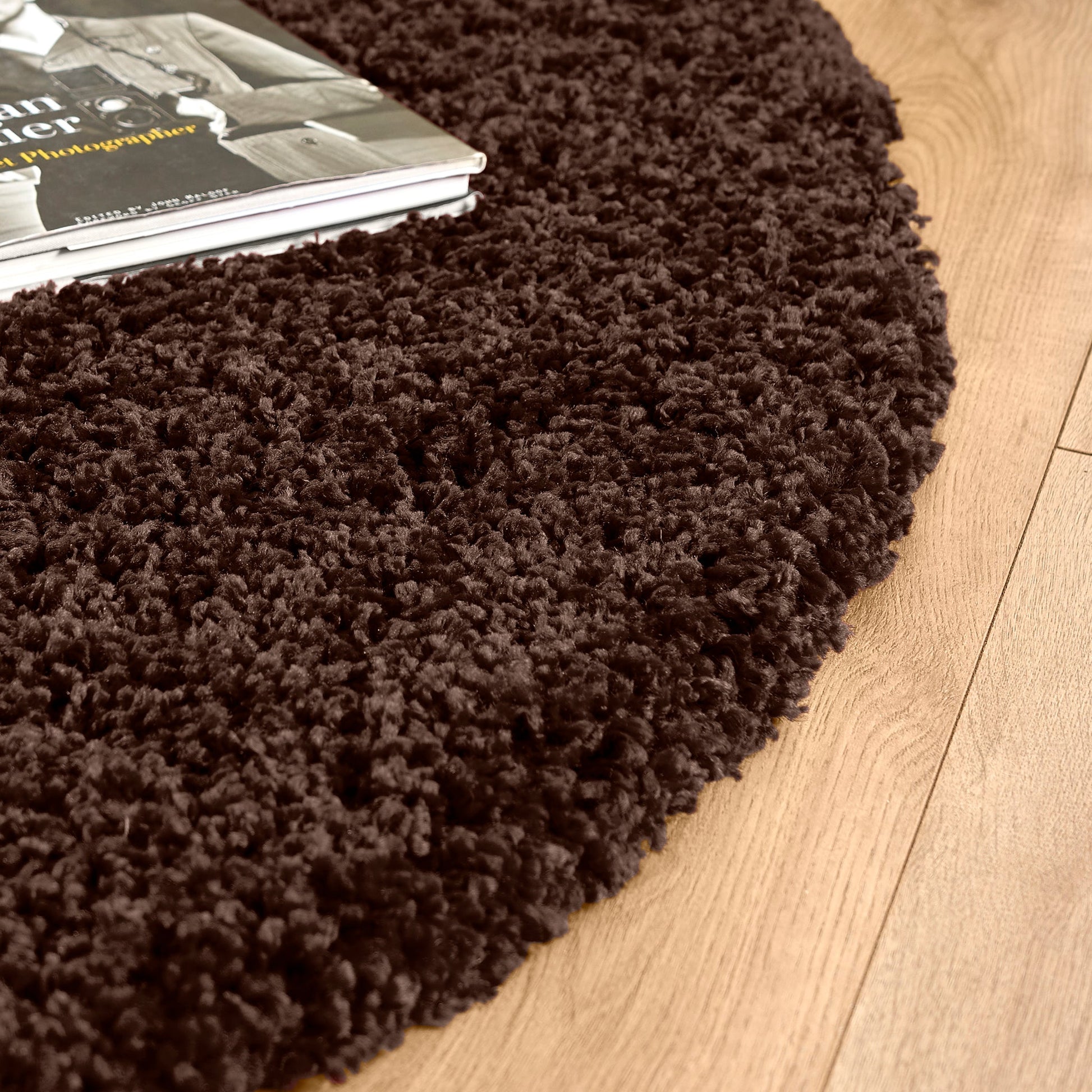 Chocolate Brown Thick Shaggy Rug - California Rugs Rug Masters