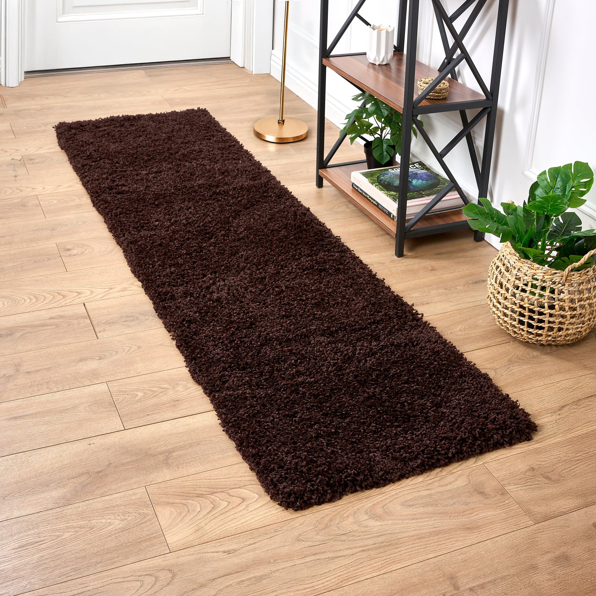 Chocolate Brown Thick Shaggy Rug - California Rugs Rug Masters