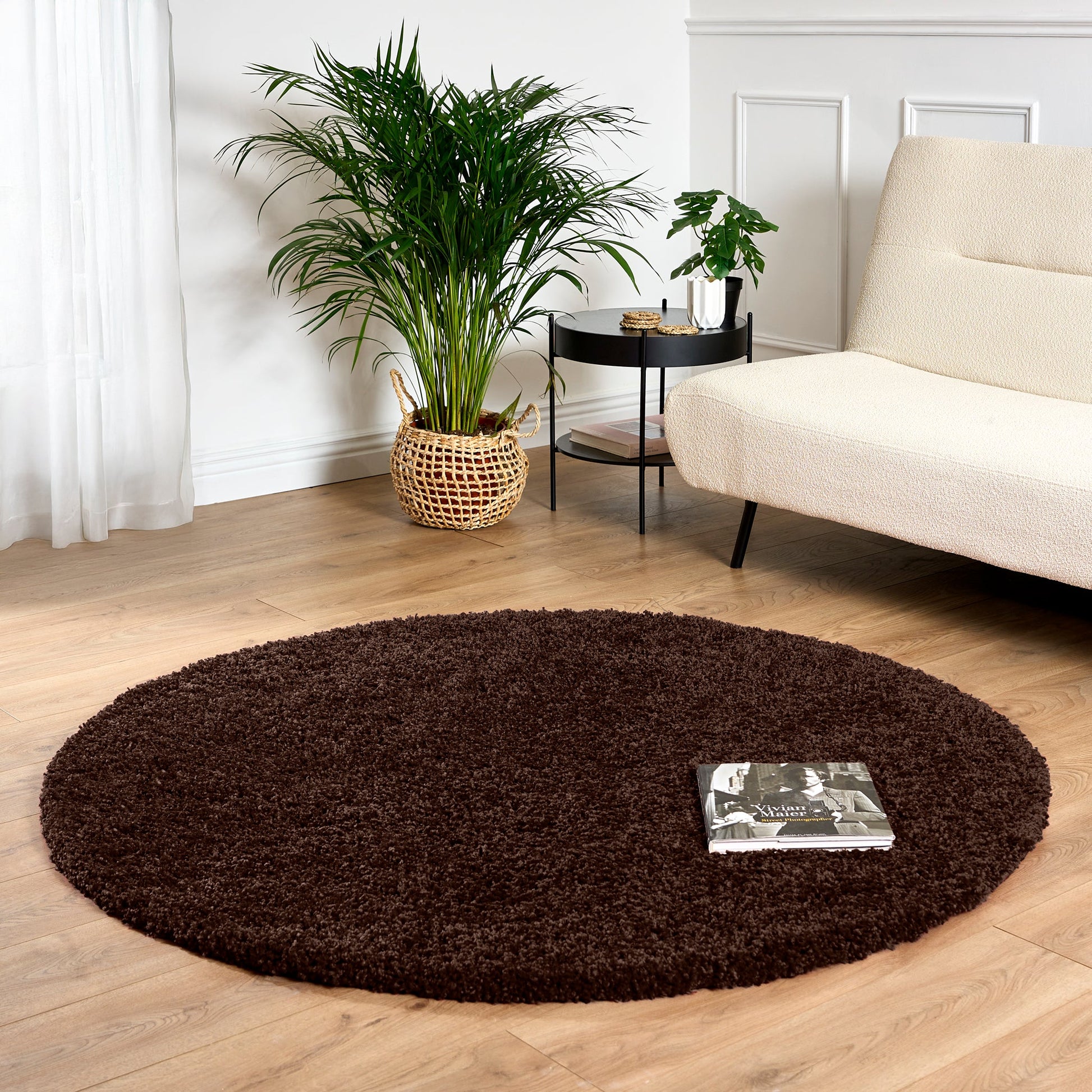 Chocolate Brown Thick Shaggy Rug - California Rugs Rug Masters