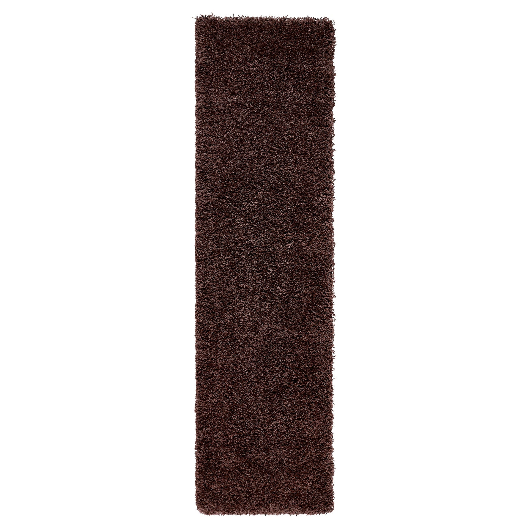 Chocolate Brown Thick Shaggy Rug - California - Bargainia.com - 