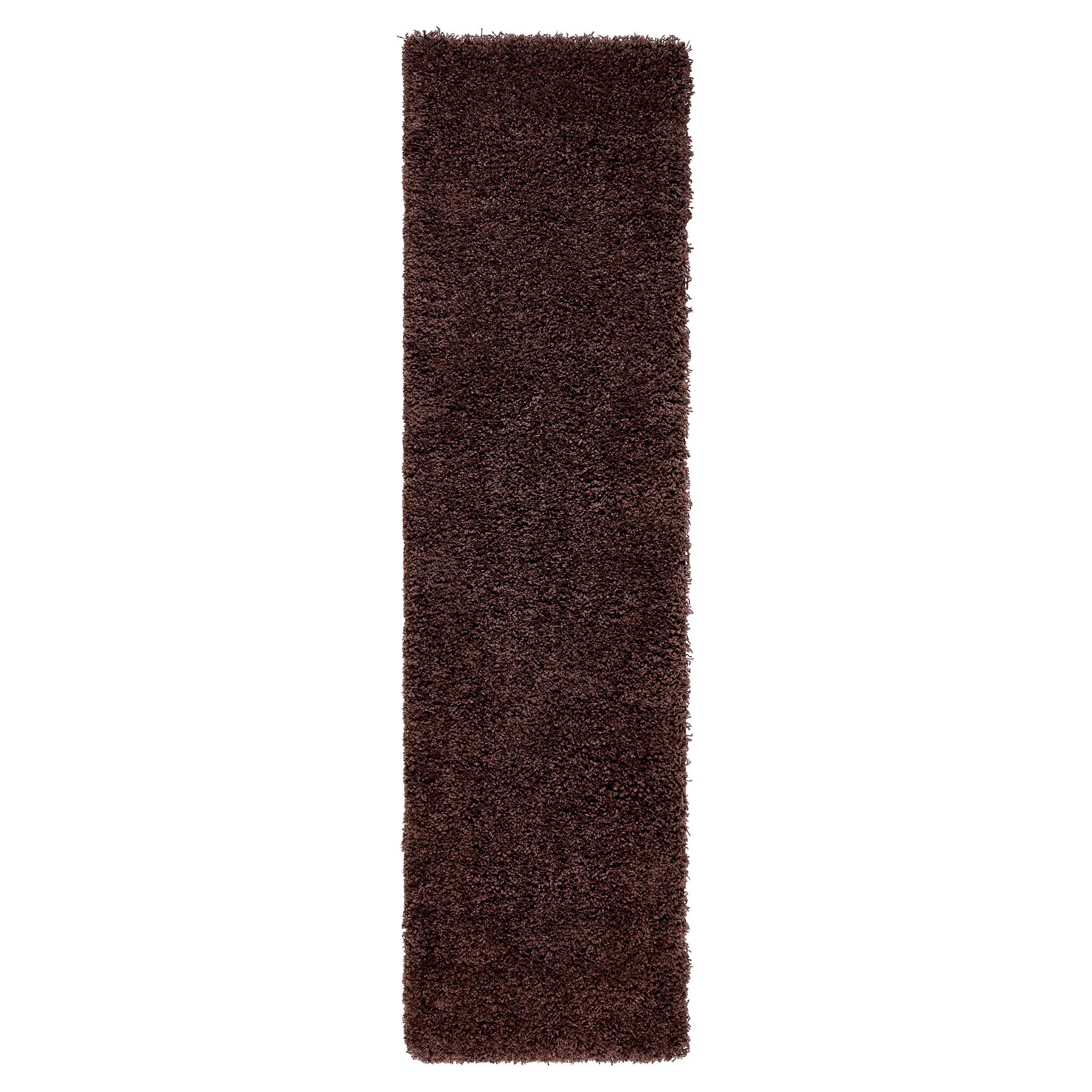 Chocolate Brown Thick Shaggy Rug - California Rugs Rug Masters 60x230cm (2'x7'8")