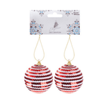 Christmas Baubles Candy Cane Sequin 6.5cm - Bargainia.com - 