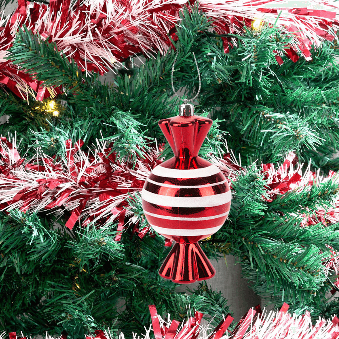 Christmas Baubles Candy Sweets Decorations 3 Pack 14cm Clearance