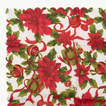 Christmas Table Cloth - Christmas Present & Poinsettias - Bargainia.com - 