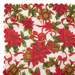 Christmas Table Cloth - Christmas Present & Poinsettias - Bargainia.com - 