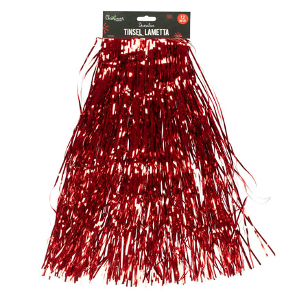 Christmas Tinsel Lametta - Red or Gold - 1.2m x 48cm-Bargainia.com