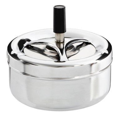 Chrome Effect Large Spinning Ashtray - Bargainia.com - 5018705204369