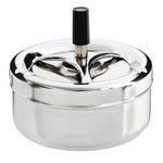 Chrome Effect Large Spinning Ashtray - Bargainia.com - 5018705204369