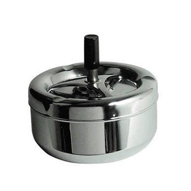 Chrome Effect Large Spinning Ashtray - Bargainia.com - 5018705204369