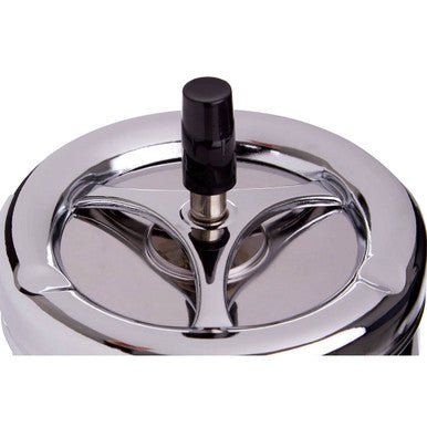 Chrome Effect Large Spinning Ashtray - Bargainia.com - 5018705204369