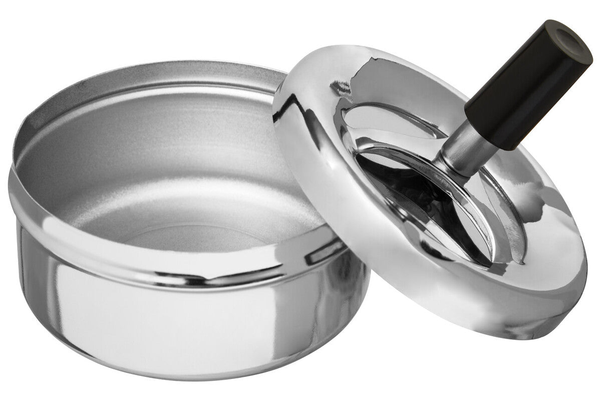 Chrome Effect Small Spinning Ashtray - Bargainia.com - 5018705204383