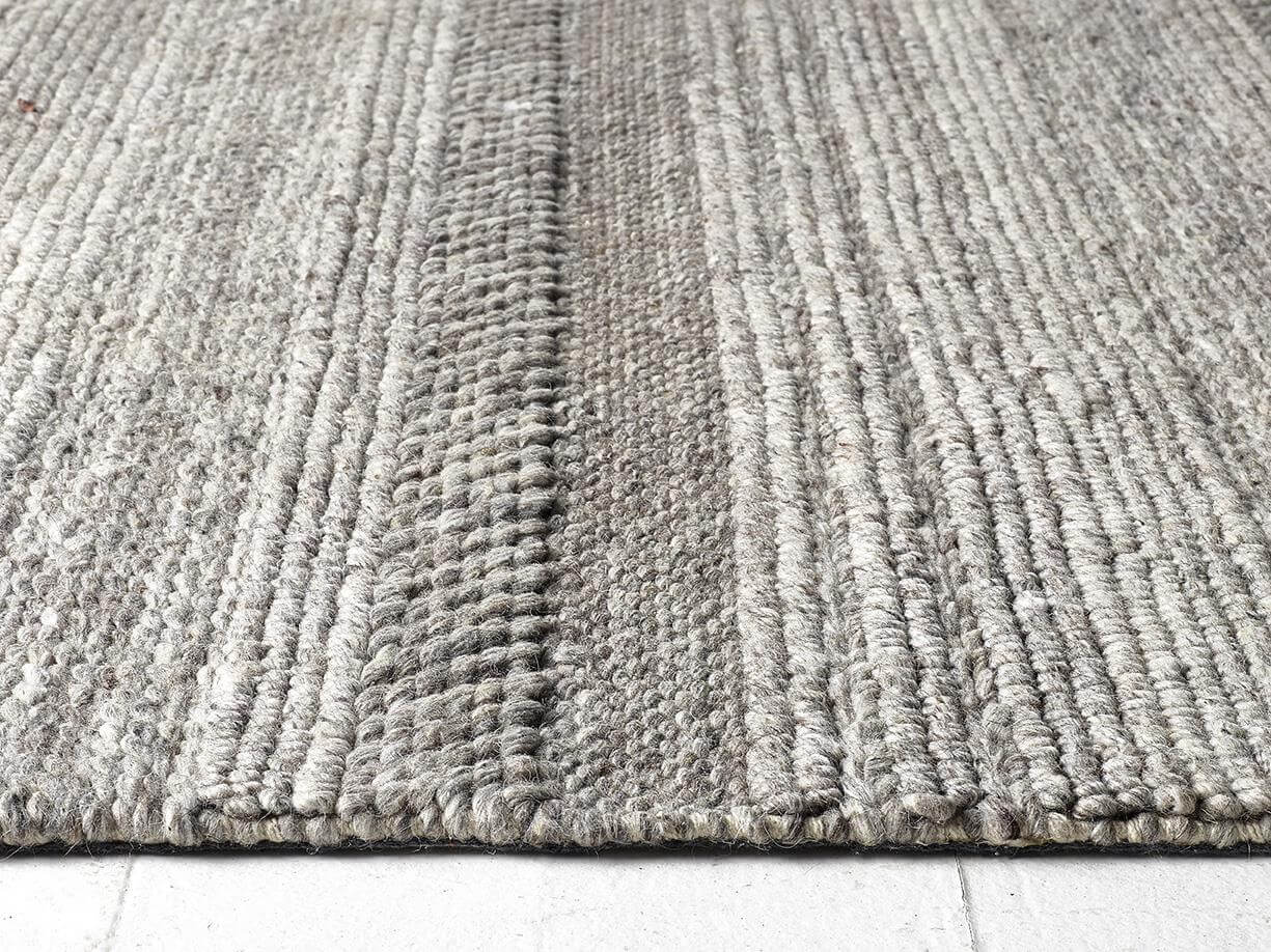Chunky Natural/Grey Knitted Rug - Bargainia.com - 
