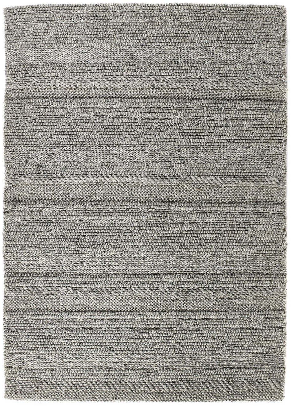 Chunky Natural/Grey Knitted Rug - Bargainia.com - 
