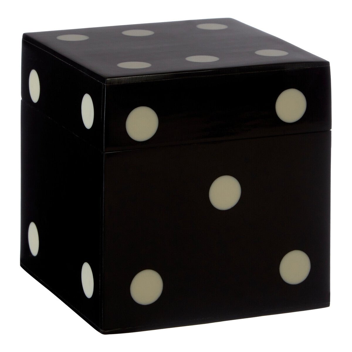 Churchill Games Black And White Dice Box With 5 Dice - Bargainia.com - 5018705450650