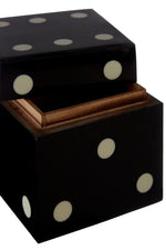 Churchill Games Black And White Dice Box With 5 Dice - Bargainia.com - 5018705450650