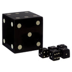 Churchill Games Black And White Dice Box With 5 Dice - Bargainia.com - 5018705450650