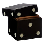 Churchill Games Black And White Dice Box With 5 Dice - Bargainia.com - 5018705450650