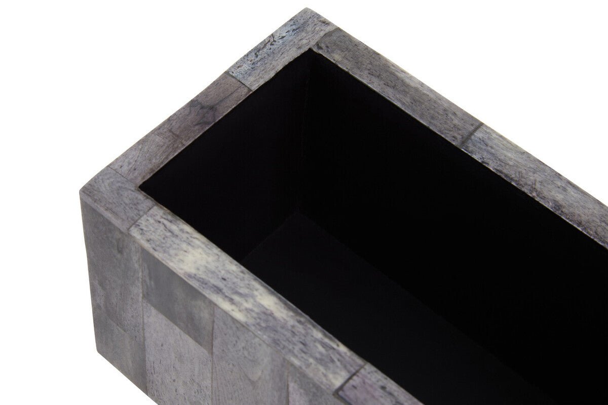 Churchill Games Grey Bone Domino Set with Black Dominoes - Bargainia.com - 5018705962603