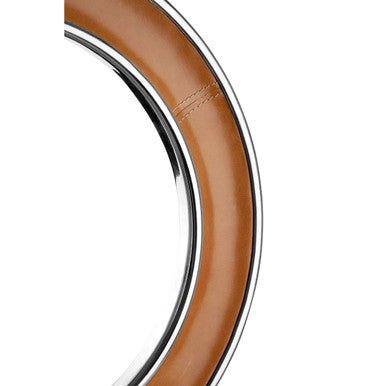 Churchill Tan Genuine Leather Wall Mirror - Bargainia.com - 5018705340005