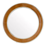 Churchill Tan Genuine Leather Wall Mirror - Bargainia.com - 5018705340005