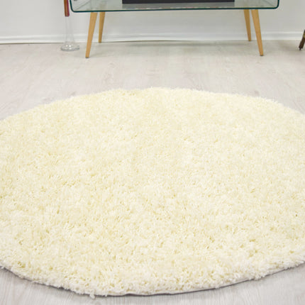 Cream Thick Shaggy Rug - California