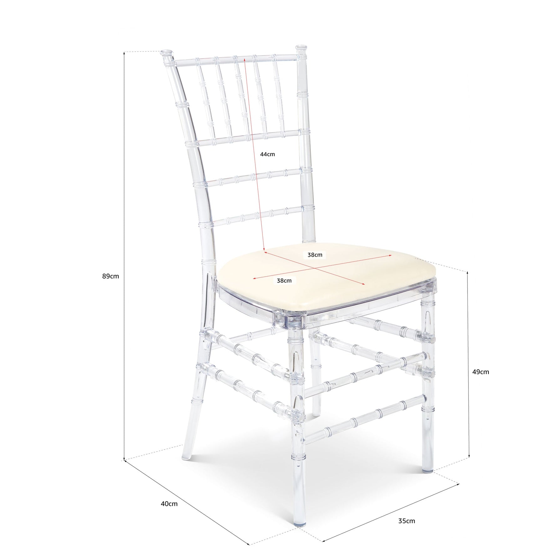 Clear Acrylic Chiavari Event Wedding Dining Ghost Chairs - Bargainia.com - 