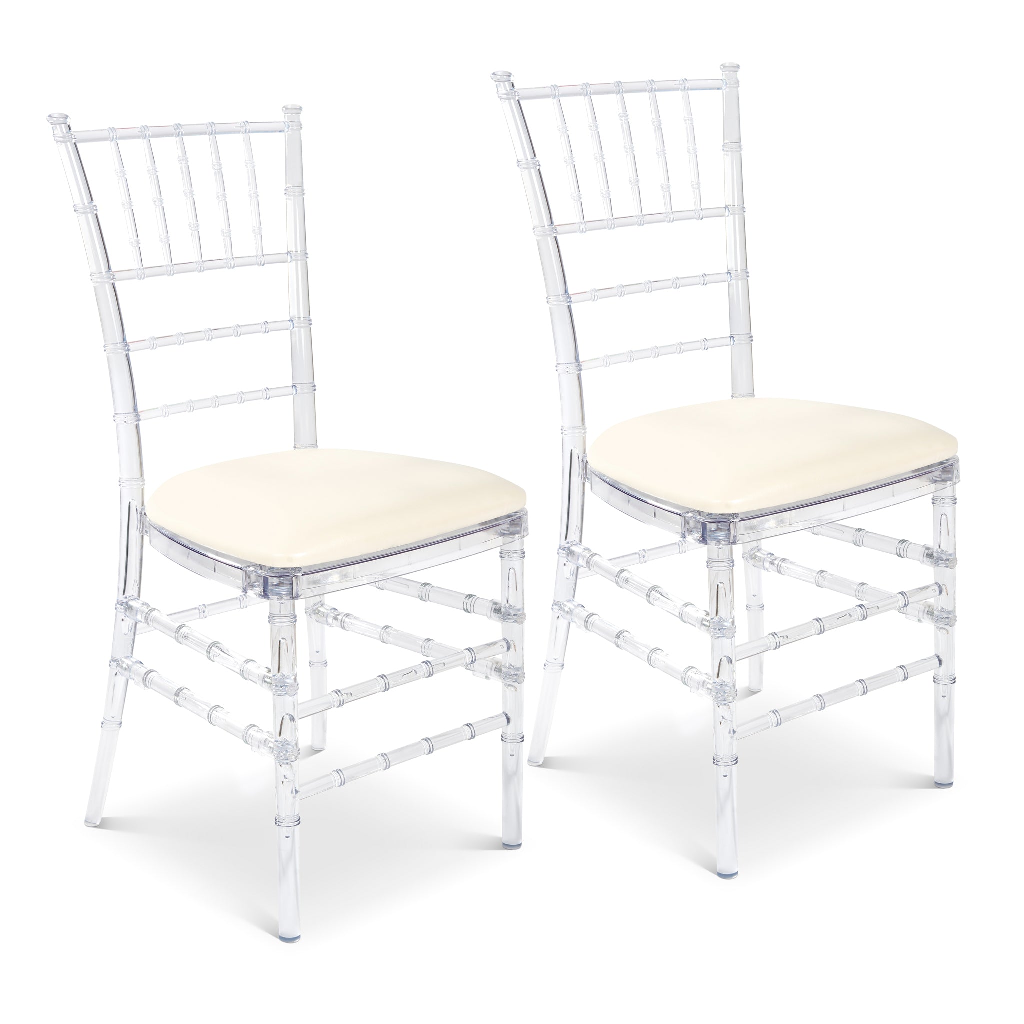 Clear Acrylic Chiavari Event Dining Chairs Bargainia Set of 2