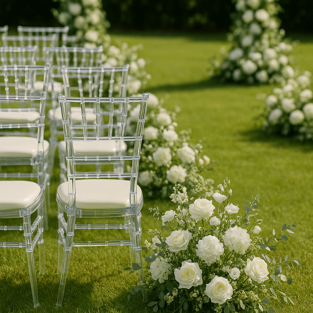 Clear Acrylic Chiavari Event Wedding Dining Ghost Chairs - Bargainia.com - 