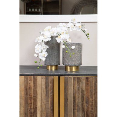 Cleo Large Grey And Gold Vase - Bargainia.com - 5018705449715