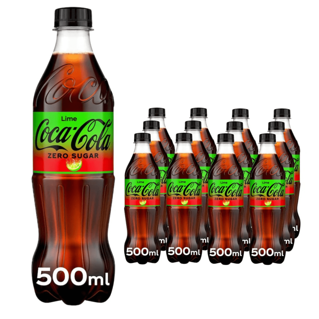 Coca Cola Zero Lime Bottles 12 x 500ml *Expired* Drinks Partner