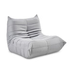 Cocoon Grey Floor Sofa Lounge Chair - Faux Suede - Bargainia.com - 