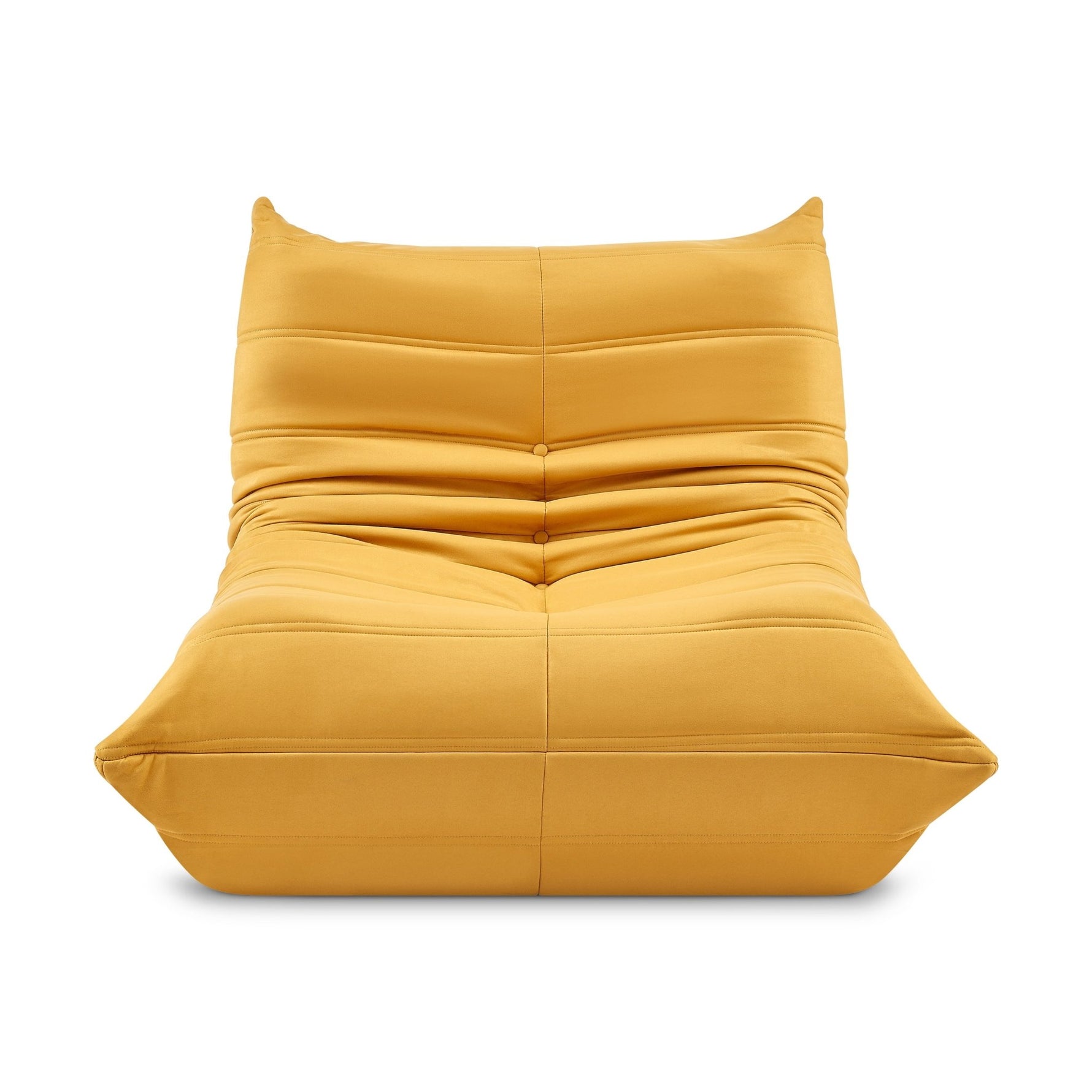Cocoon Ochre Floor Sofa Lounge Chair - Faux Suede - Bargainia.com - 