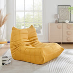 Cocoon Ochre Floor Sofa Lounge Chair - Faux Suede - Bargainia.com - 