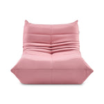 Cocoon Rose Pink Floor Sofa Lounge Chair - Suede Effect - Bargainia.com - 