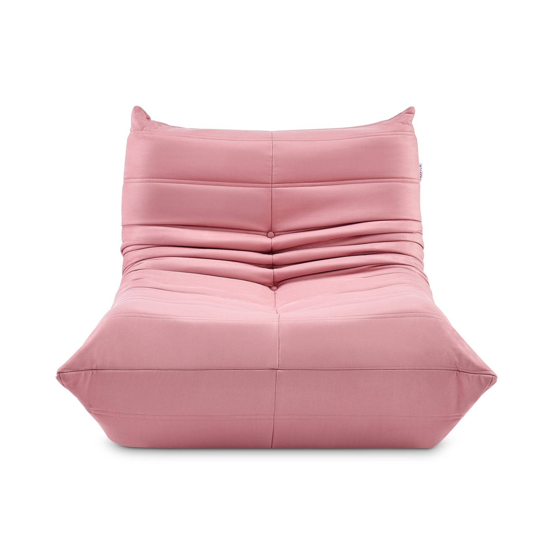 Cocoon Rose Pink Floor Sofa Lounge Chair - Suede Effect - Bargainia.com - 